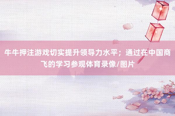 牛牛押注游戲切實提升領導力水平；通過在中國商飛的學習參觀體育錄像/圖片