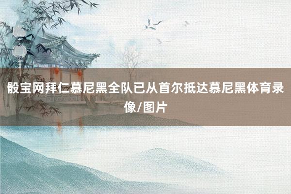 骰寶網拜仁慕尼黑全隊已從首爾抵達慕尼黑體育錄像/圖片
