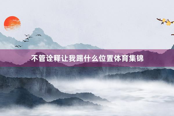 不管詮釋讓我踢什么位置體育集錦