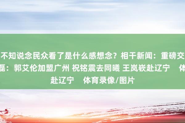 不知說念民眾看了是什么感想念？相干新聞：重磅交游??賈磊：郭艾倫加盟廣州 祝銘震去同曦 王嵐嵚赴遼寧    體育錄像/圖片