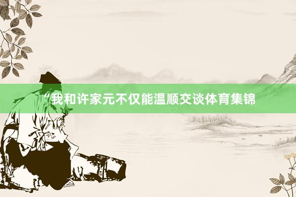 “我和許家元不僅能溫順交談體育集錦