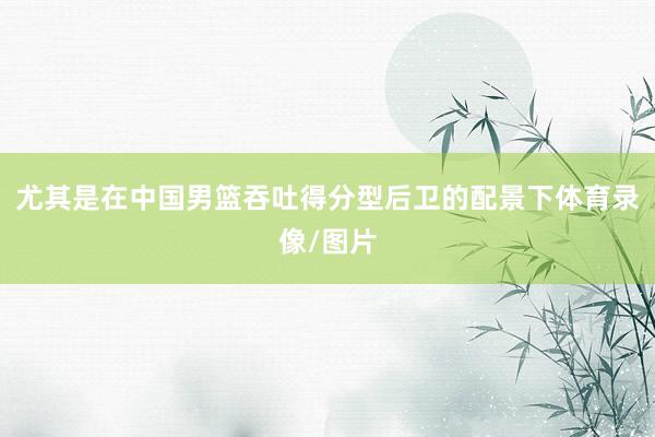 尤其是在中國男籃吞吐得分型后衛的配景下體育錄像/圖片