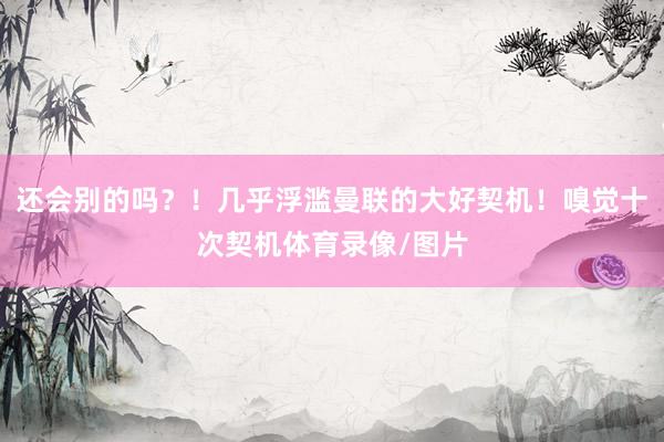 還會(huì)別的嗎？！幾乎浮濫曼聯(lián)的大好契機(jī)！嗅覺十次契機(jī)體育錄像/圖片