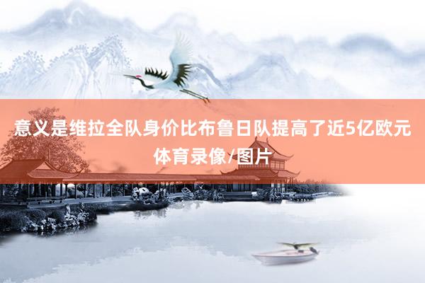 意義是維拉全隊(duì)身價比布魯日隊(duì)提高了近5億歐元體育錄像/圖片