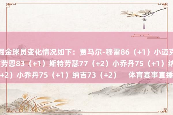 掘金球員變化情況如下：賈馬爾-穆雷86（+1）小邁克爾-波特85（+2）布勞恩83（+1）斯特勞瑟77（+2）小喬丹75（+1）納吉73（+2）    體育賽事直播